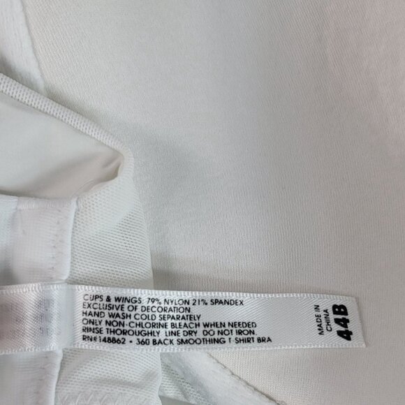 Torrid Curve Perfect T Shirt Push Up Bra White 44B Underwire Adj Seamless Molded - Picture 9 of 9